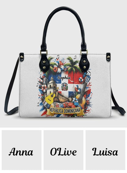 Dominicana Gift - Personalized Expats Leather Handbag