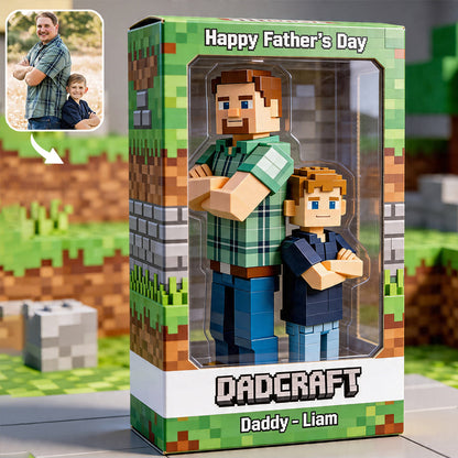Blocky Dad - Personalized Block World Custom Shaped Acrylic Plaque