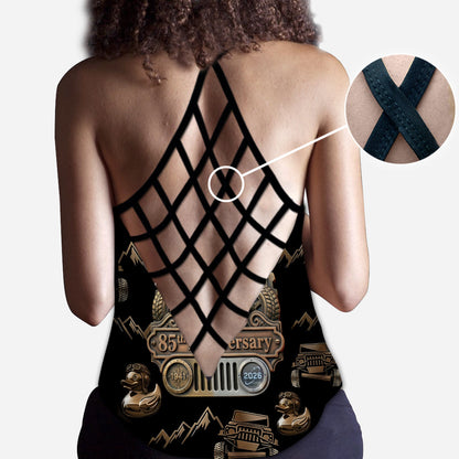 When It Gets Hot My Top Comes Off Anniversary - Personalized Car Cross Tank Top