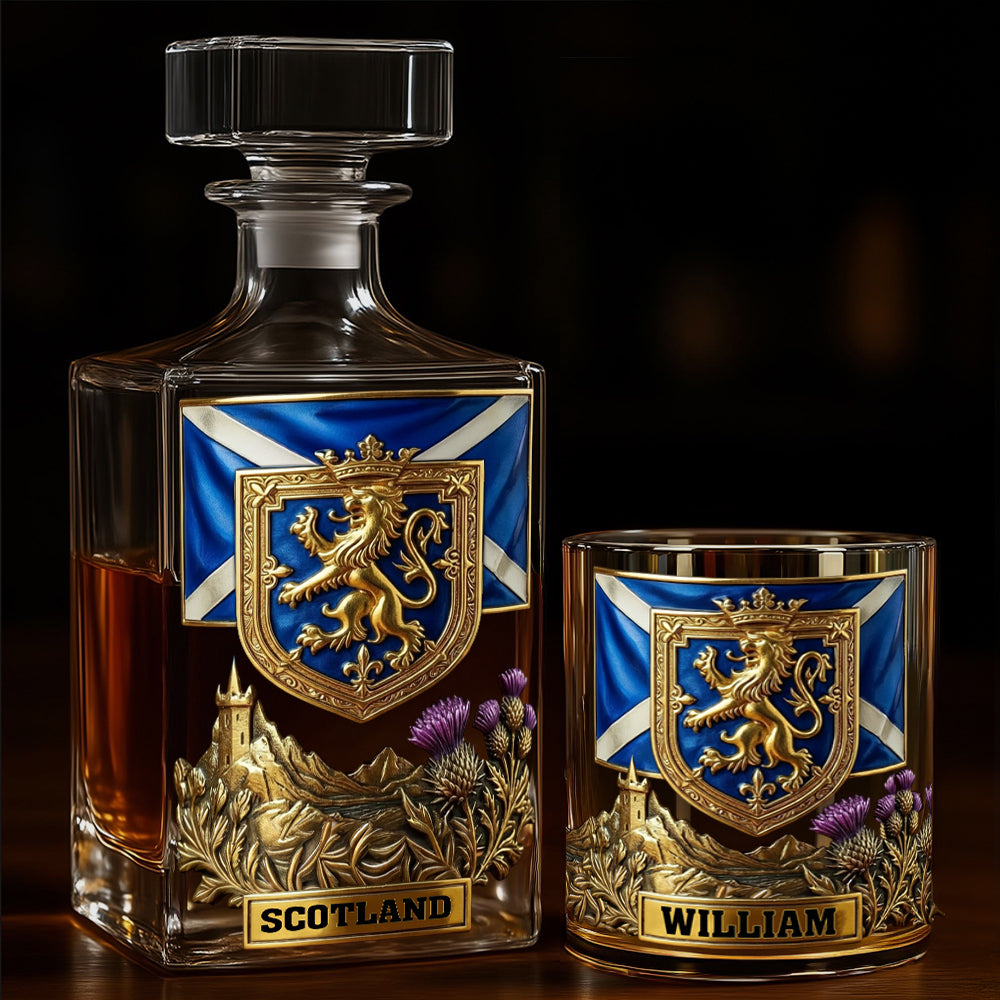Proud Scotland - Personalize Expats Whiskey Decanter Set