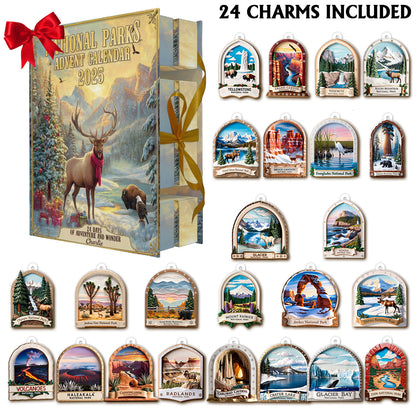 24 Days Of Adventure And Wonder - Personalized Hiking Folded Advent Calendar With Ornaments