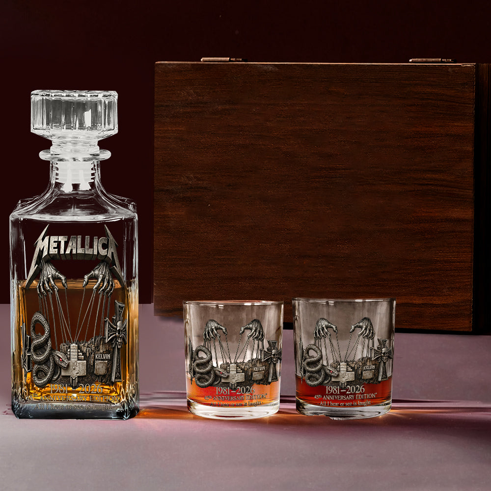 All I Hear Or See Is Laughter - Personalized Music Band Whiskey Decanter Set