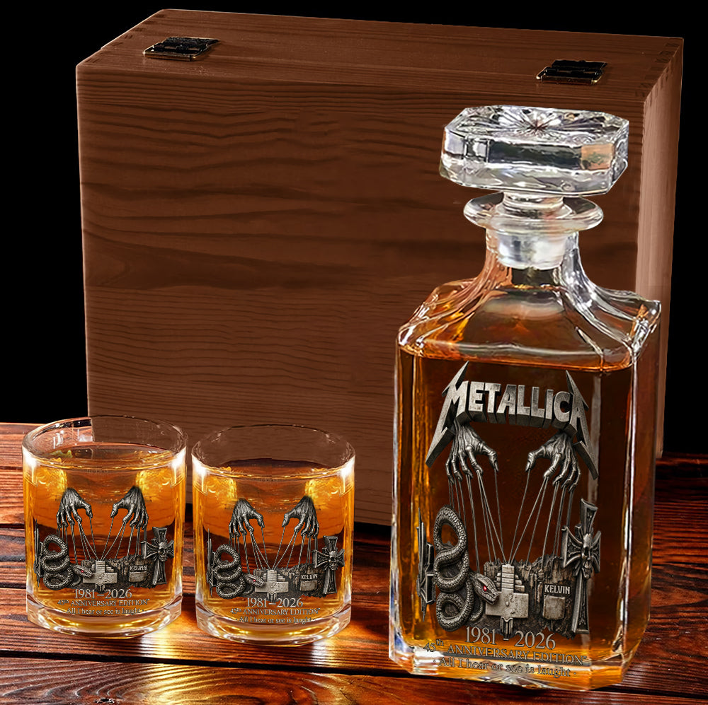 All I Hear Or See Is Laughter - Personalized Music Band Whiskey Decanter Set