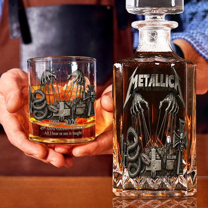 All I Hear Or See Is Laughter - Personalized Music Band Whiskey Decanter Set