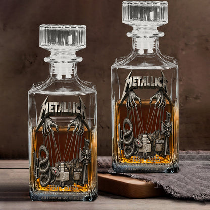 All I Hear Or See Is Laughter - Personalized Music Band Whiskey Decanter Set