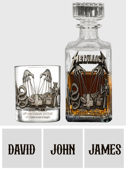 All I Hear Or See Is Laughter - Personalized Music Band Whiskey Decanter Set