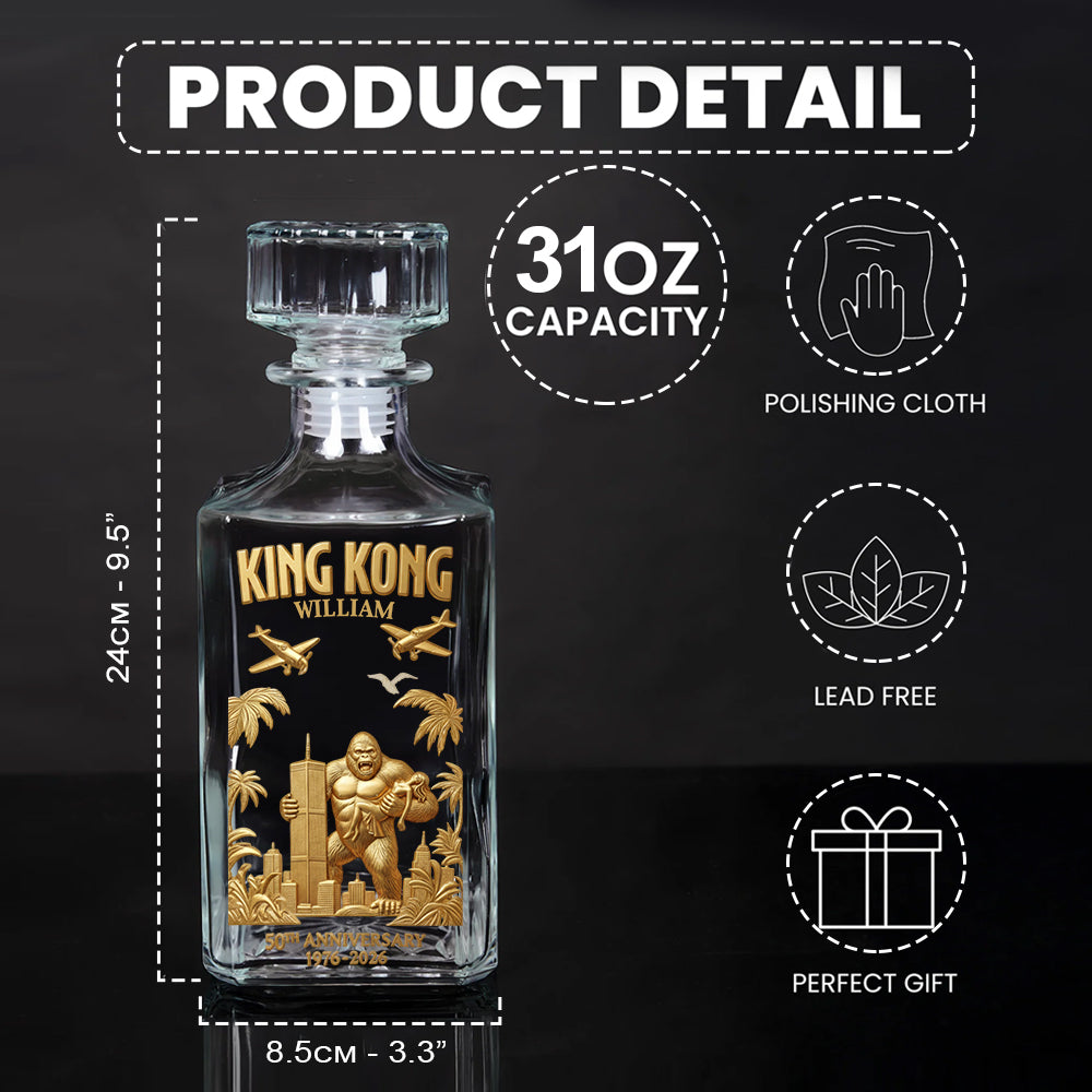The Gorilla 50th Anniversary - Personalized Whiskey Decanter Set