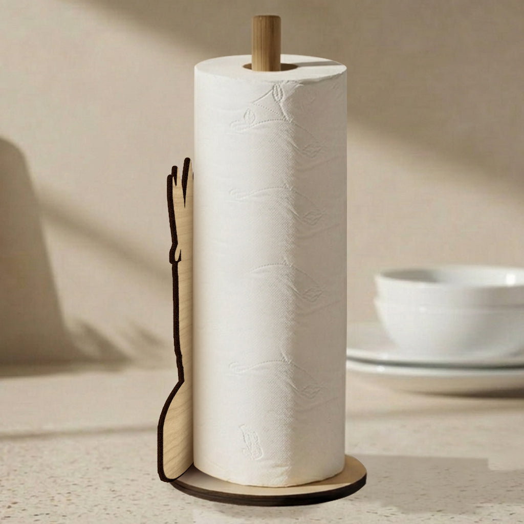 Doing Dad Sh*t - Personalized Blue Dog Paper Towel Stand