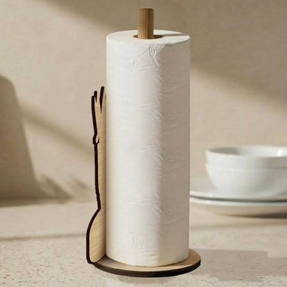 Doing Dad Sh*t - Personalized Blue Dog Paper Towel Stand