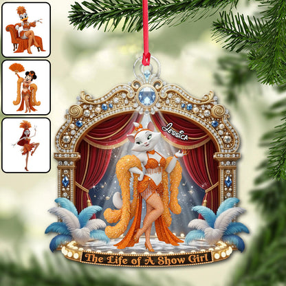 Life of A Show Girl Cartoon Mouse - Custom Shape Ornament - Personalized Tay-tay Lover Custom Shaped Ornament