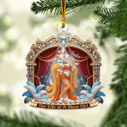 Life of A Show Girl Cartoon Mouse - Custom Shape Ornament - Personalized Tay-tay Lover Custom Shaped Ornament