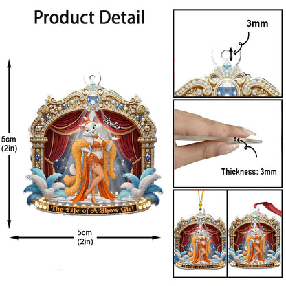 Life of A Show Girl Cartoon Mouse - Custom Shape Ornament - Personalized Tay-tay Lover Custom Shaped Ornament