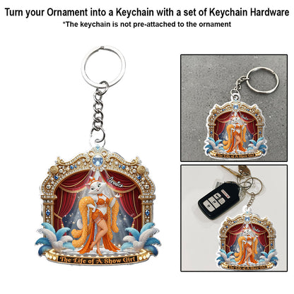 Life of A Show Girl Cartoon Mouse - Custom Shape Ornament - Personalized Tay-tay Lover Custom Shaped Ornament