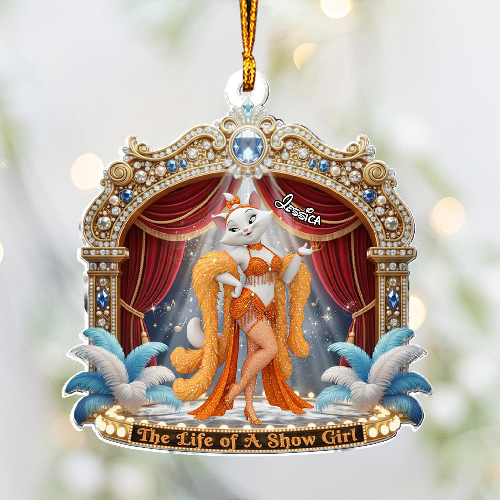 Life of A Show Girl Cartoon Mouse - Custom Shape Ornament - Personalized Tay-tay Lover Custom Shaped Ornament