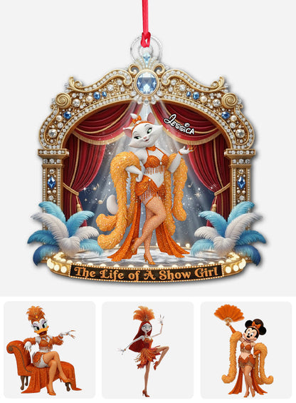 Life of A Show Girl Cartoon Mouse - Custom Shape Ornament - Personalized Tay-tay Lover Custom Shaped Ornament