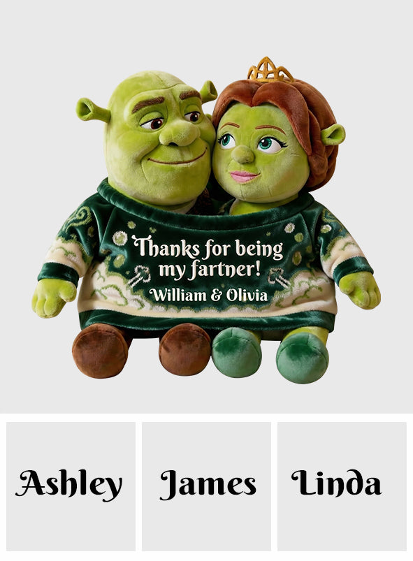 Ogre Love - Personalized Faux Fur Shaped Pillow