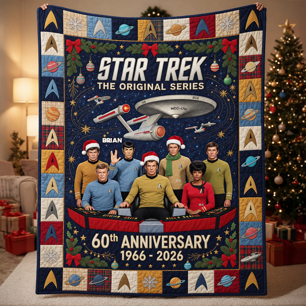 60th Anniversary - Personalized Star Fleet Blanket