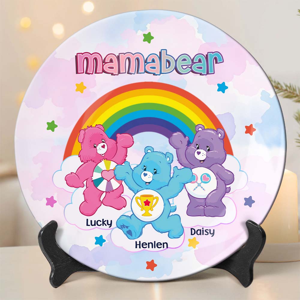 Mamabear - Personalized Mother Ceramic Round Plate
