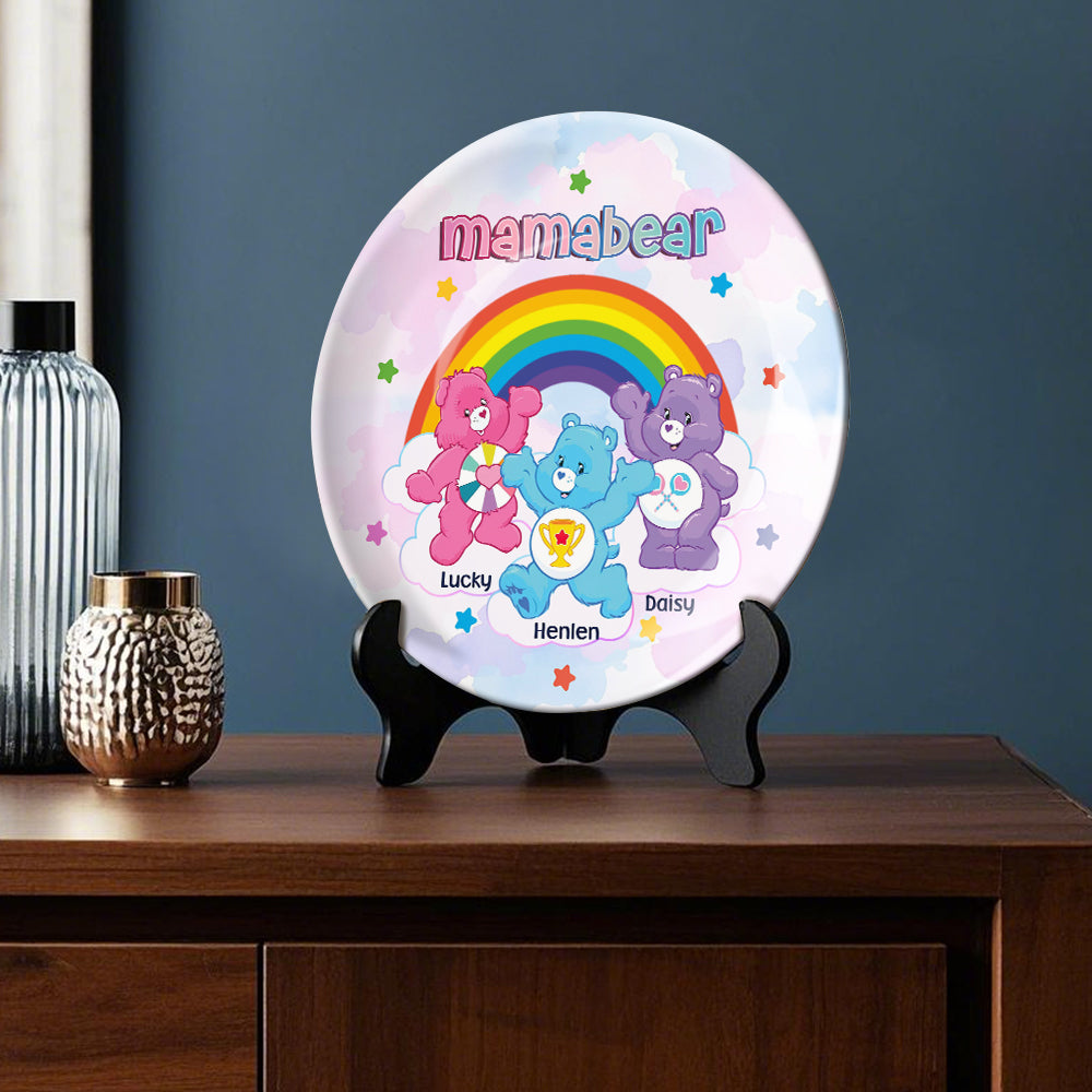 Mamabear - Personalized Mother Ceramic Round Plate