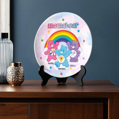 Mamabear - Personalized Mother Ceramic Round Plate