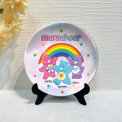 Mamabear - Personalized Mother Ceramic Round Plate