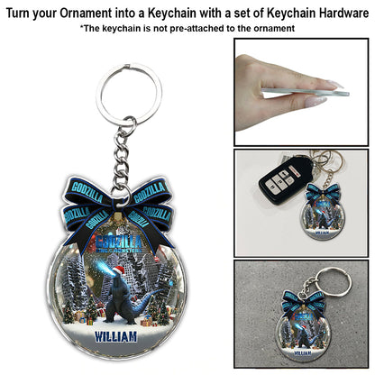 Merry Christmas The Monster - Personalized Giant Monster Ornament