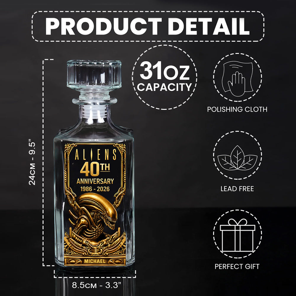 Alien 40th Anniversary - Personalized Alien Whiskey Decanter Set