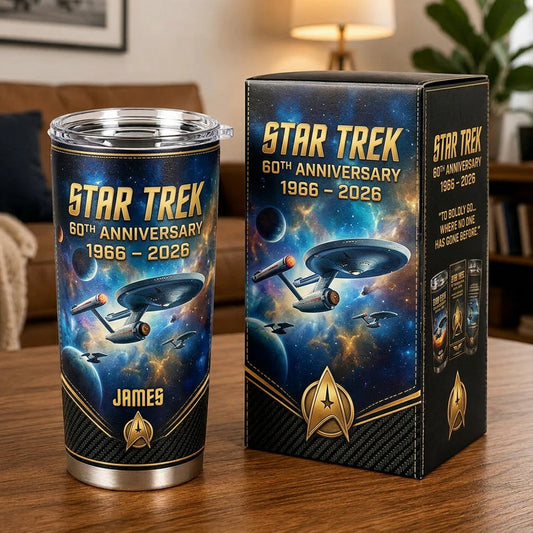 Final Frontier 60th Anniversary - Personalized Star Fleet Tumbler With Gift Box