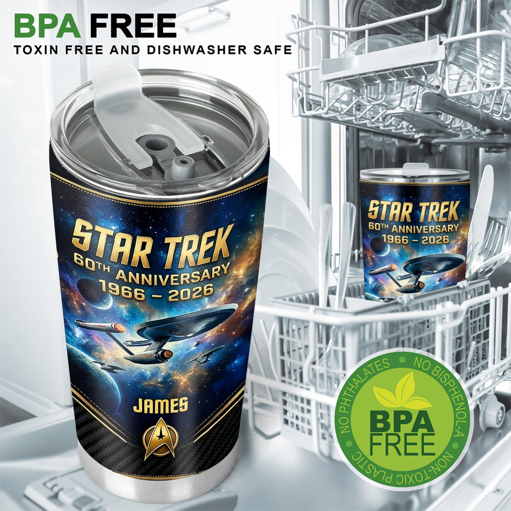Final Frontier 60th Anniversary - Personalized Star Fleet Tumbler With Gift Box