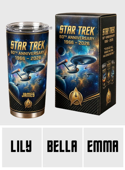 Final Frontier 60th Anniversary - Personalized Star Fleet Tumbler With Gift Box