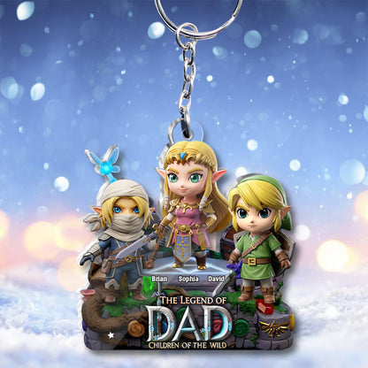 The Legend Of Dad Mom - Personalized The Hero's Legend Custom Shaped Keychain