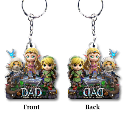 The Legend Of Dad Mom - Personalized The Hero's Legend Custom Shaped Keychain