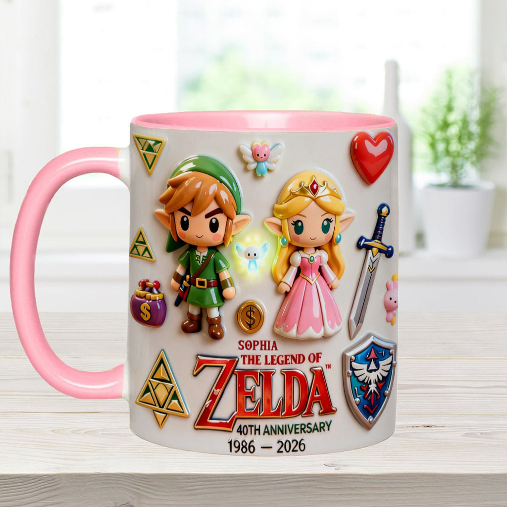 Golden Relic 40th Anniversary - Personalized The Hero's Legend Accent Mug