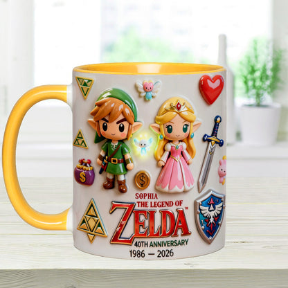 Golden Relic 40th Anniversary - Personalized The Hero's Legend Accent Mug