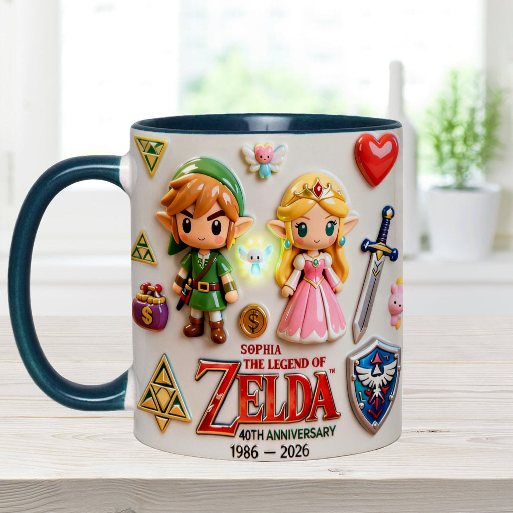 Golden Relic 40th Anniversary - Personalized The Hero's Legend Accent Mug