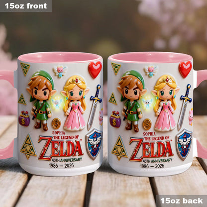 Golden Relic 40th Anniversary - Personalized The Hero's Legend Accent Mug