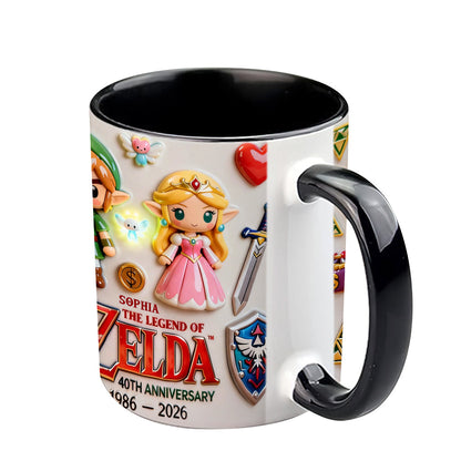 Golden Relic 40th Anniversary - Personalized The Hero's Legend Accent Mug