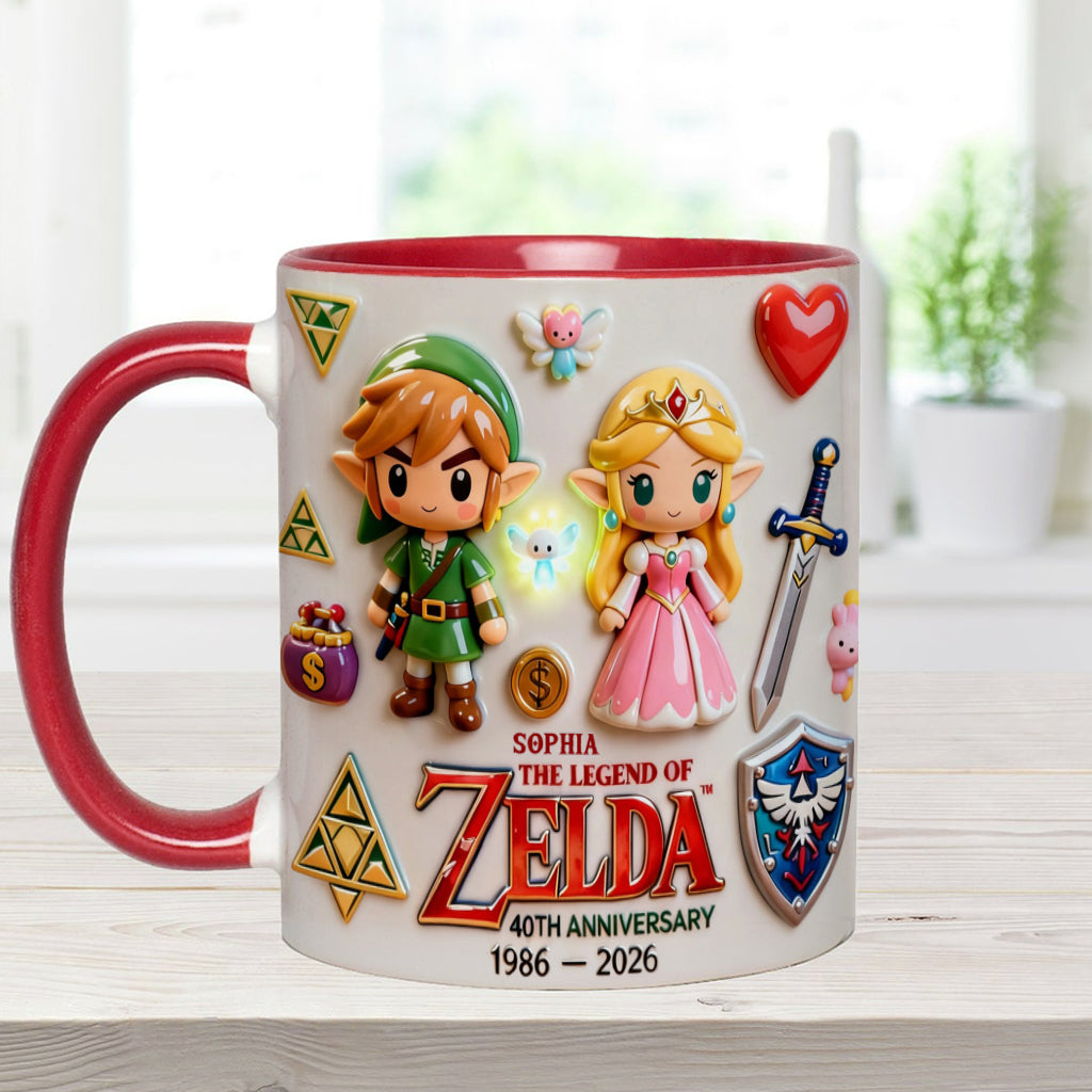 Golden Relic 40th Anniversary - Personalized The Hero's Legend Accent Mug