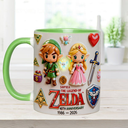Golden Relic 40th Anniversary - Personalized The Hero's Legend Accent Mug