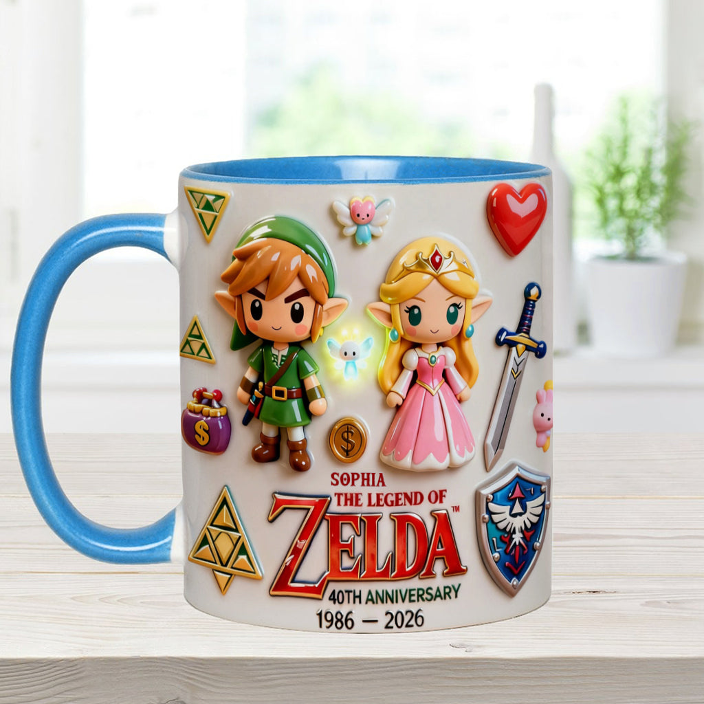 Golden Relic 40th Anniversary - Personalized The Hero's Legend Accent Mug