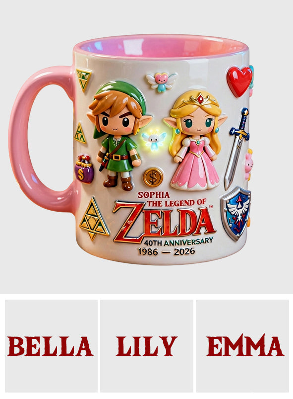 Golden Relic 40th Anniversary - Personalized The Hero's Legend Accent Mug