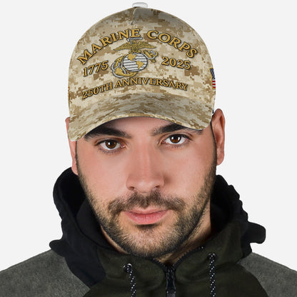 Marine Corps 250th Anniversary - Personalized Veteran Classic Cap