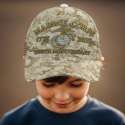 Marine Corps 250th Anniversary - Personalized Veteran Classic Cap