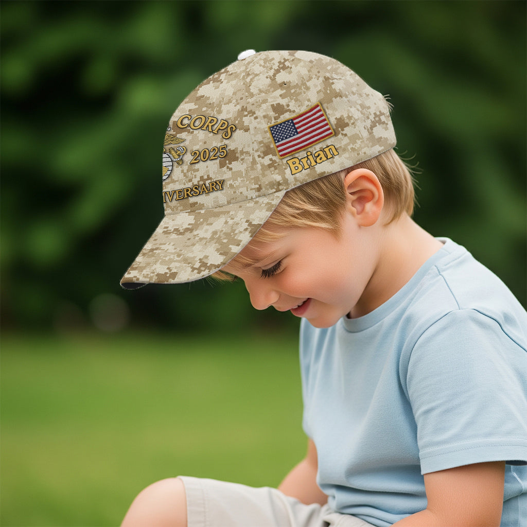 Marine Corps 250th Anniversary - Personalized Veteran Classic Cap