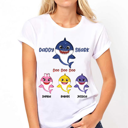 Shark Family, Father's Day Funny Gift - Personalized Father T-shirt And Hoodie
