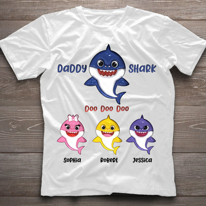 Shark Family, Father's Day Funny Gift - Personalized Father T-shirt And Hoodie