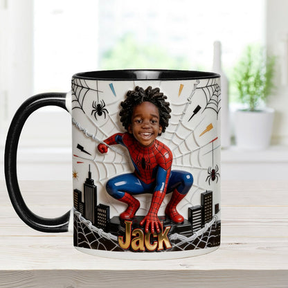 Fans Gift - Personalized Spider-Verse Set Accent Mug with Acrylic Stirrers