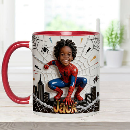Fans Gift - Personalized Spider-Verse Set Accent Mug with Acrylic Stirrers
