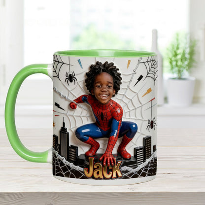 Fans Gift - Personalized Spider-Verse Set Accent Mug with Acrylic Stirrers