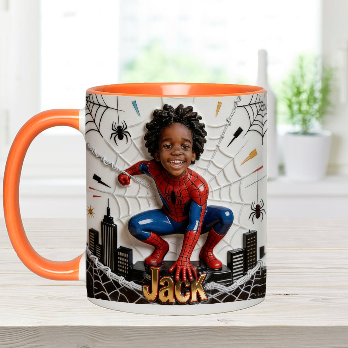 Fans Gift - Personalized Spider-Verse Set Accent Mug with Acrylic Stirrers